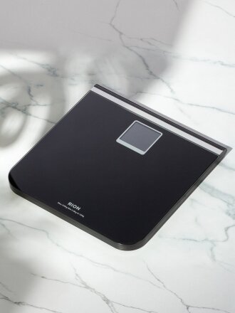 Весы напольные электронные, Rion, РТ-955, стекло, до 150 кг, 30.6х30.5 см, LCD-дисплей, черные