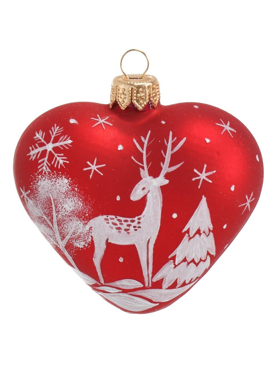 Елочное украшение Evis, Сердечко-2, стекло, с ручной росписью, 16 15 044 02