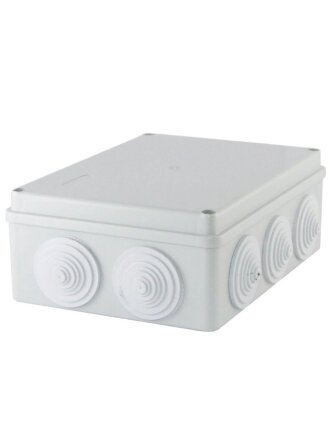 Коробка распаячная, открытая, 190х140х70 мм, TDM Electric, с крышкой, 10 гермовводов, IP44, SQ1401-1243