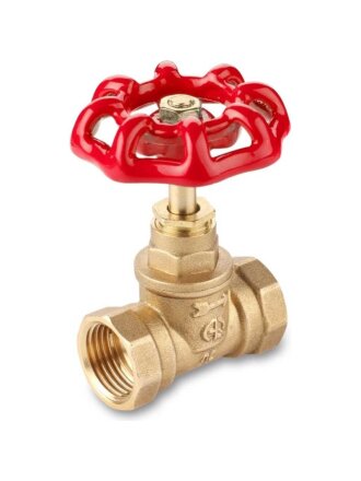 Вентиль для воды, 3/4", г-г, красный, AquaLink