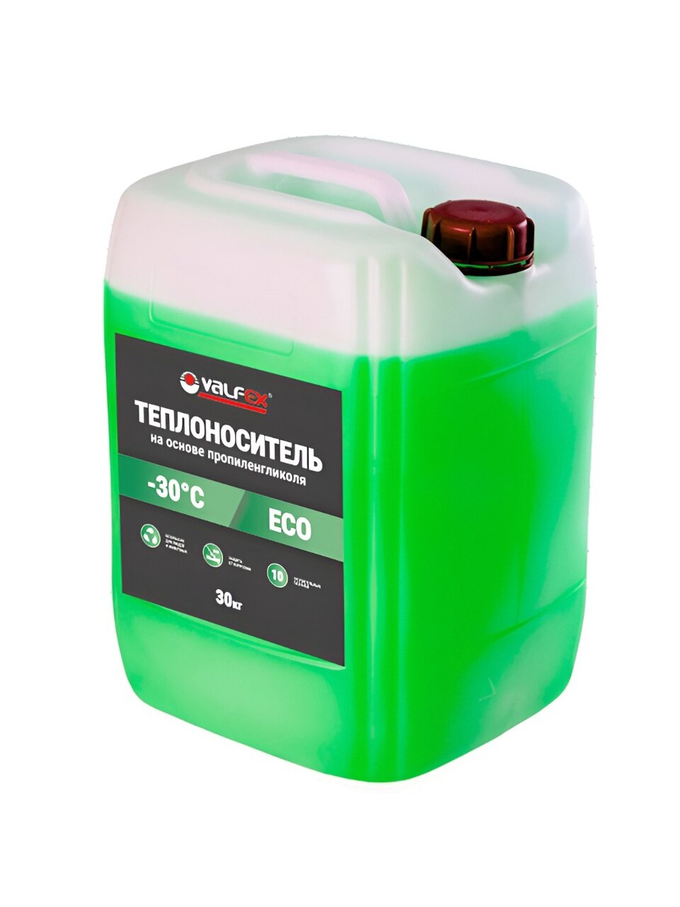 Теплоноситель для систем отопления, пропиленгликоль, 30 кг, не горюч, ECO-30, Valfex