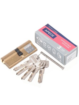 Личинка замка двери Apecs, SM-80-G, 2933, 80 мм, золото, 40/40