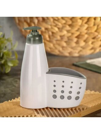 Органайзер для кухни пластик, 16х7.5х21 см, 0.4 л, белый, Y4-6478