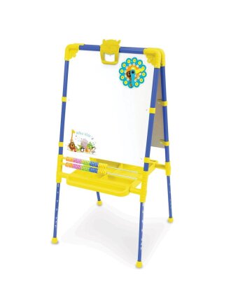 Мольберт детский растущий, со счетами, синий, Nika, М2/С