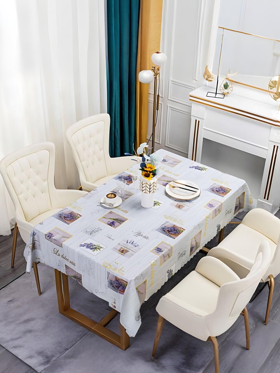 Клеенка Silvano, Metalic, 1.37х20 м, ПВХ на тканевой основе, LM-7106A