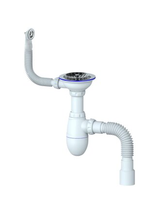 Сифон для мойки, 3" 1/2, 40х40/50, полипропилен, Unicorn, В426P