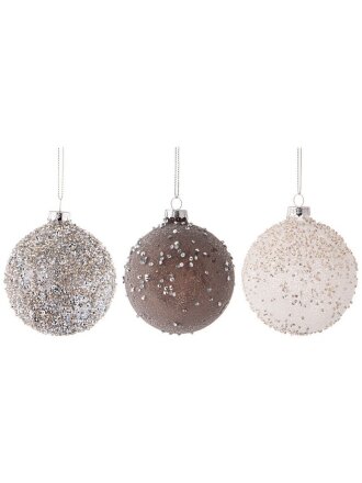 Елочный шар Lefard, Блеск, 3 шт, 8 см, стекло, 862-378