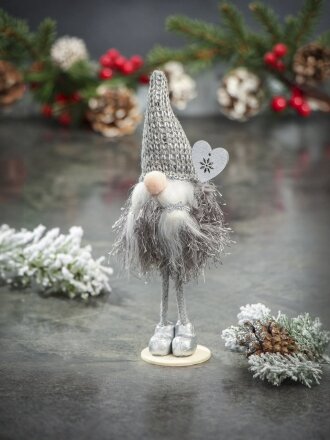 Фигурка декоративная Гномик, 22 см, серая, Y4-8434