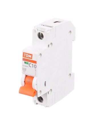Автоматический выключатель TDM Electric, ВА47-29, 1 полюс, 10, 4.5 кА, С, 230/400 В, SQ0206-0072