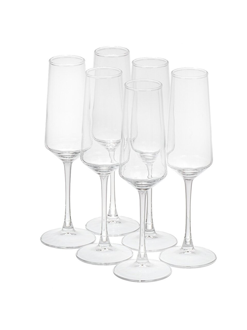 Набор бокалов для шампанского, 250 мл, стекло, 6 шт, Y6-10170