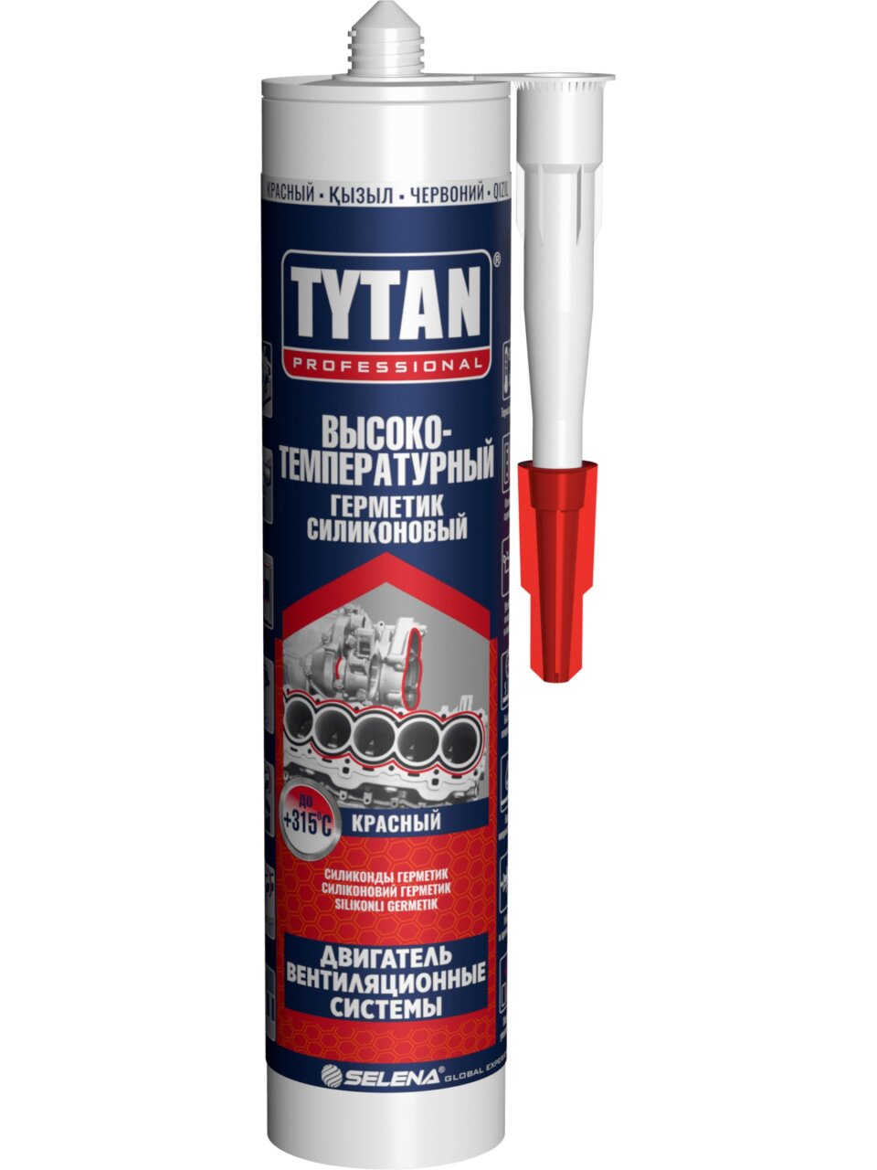 Герметик силиконовый, Tytan, 59598/74614, 280 мл, красный, термостойкий