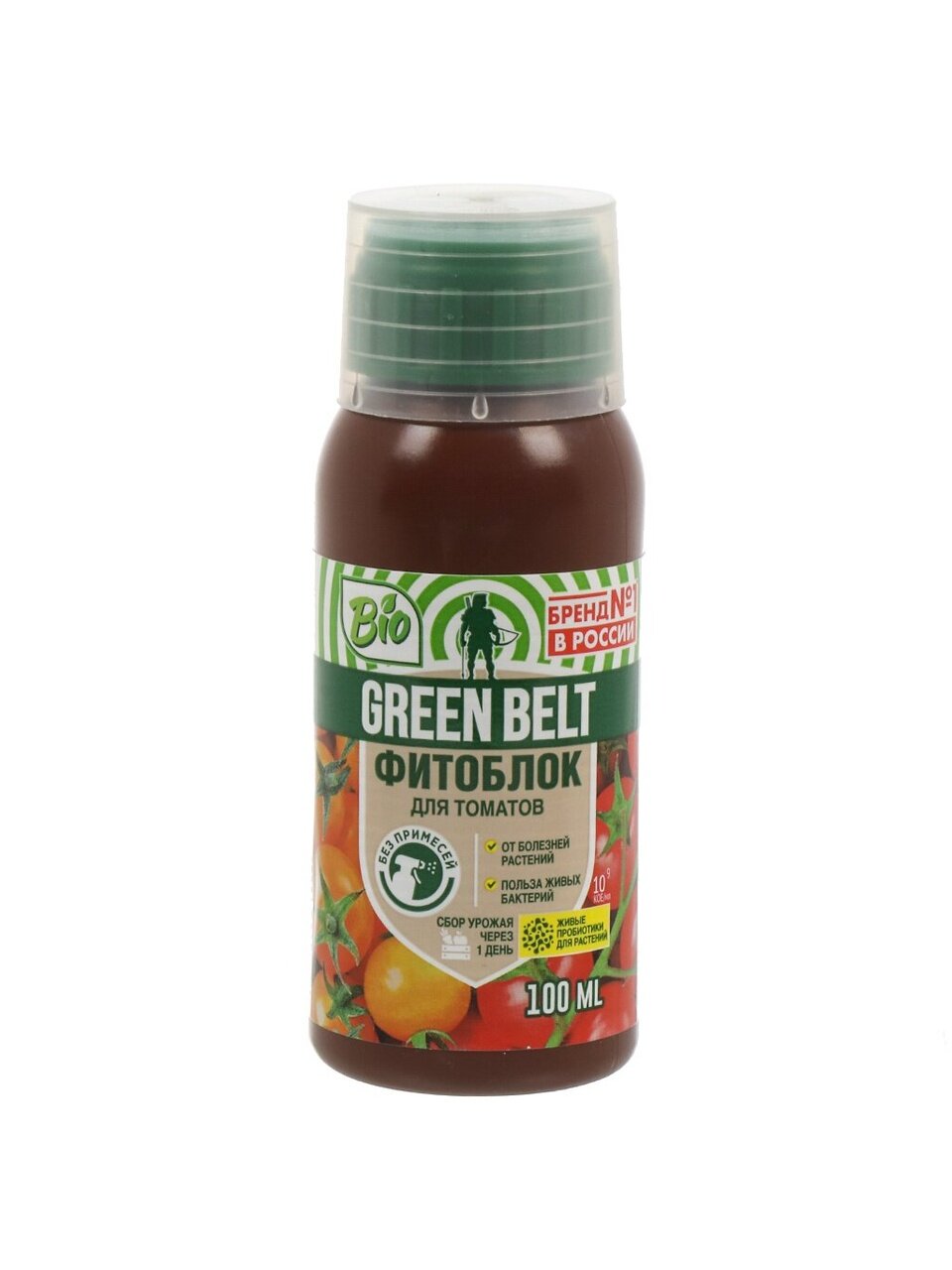 Фунгицид Фитоблок, для томатов, 100 мл, биофунгицид, флакон, Green Belt