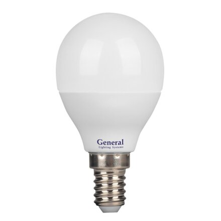 Лампа светодиодная E14, 20 Вт, 230 В, шар, 4500 К, нейтральный белый свет, General Lighting Systems, GLDEN-G45F, G45F, 661483