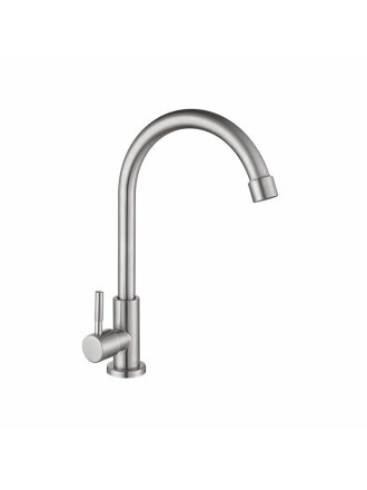Смеситель для кухни, Gota Rocio, Steel, с картриджем, для одного типа воды, нержавеющая сталь, 100311-GOTA