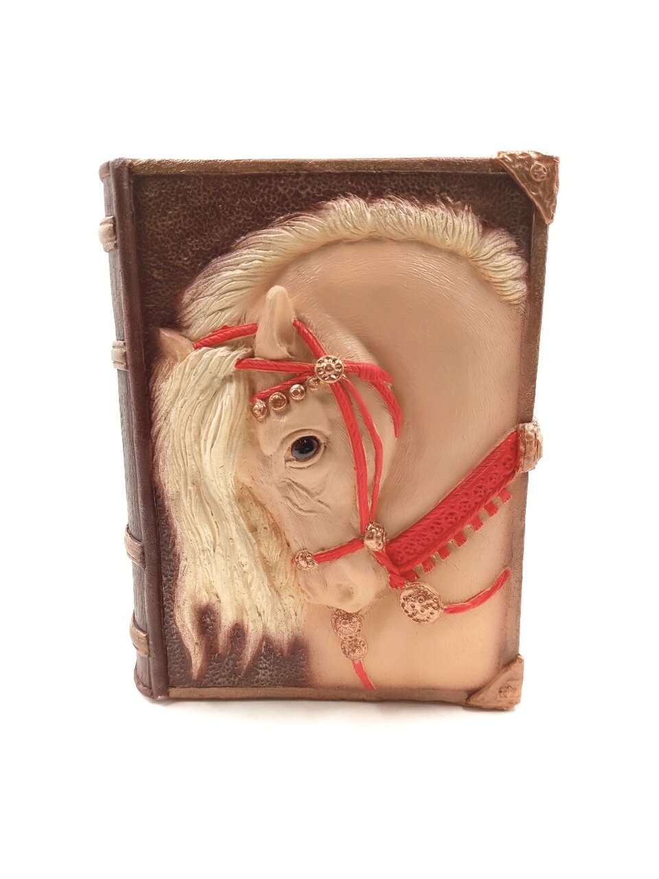 Копилка Символ Года Книга Конь, 21 см, гипс, G040-21-112K, шоколадно-бежевая