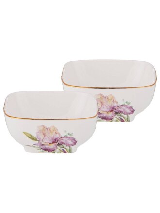 Салатник фарфор, квадратный, 2 шт, 8х4 см, Irises, Lefard, 590-345