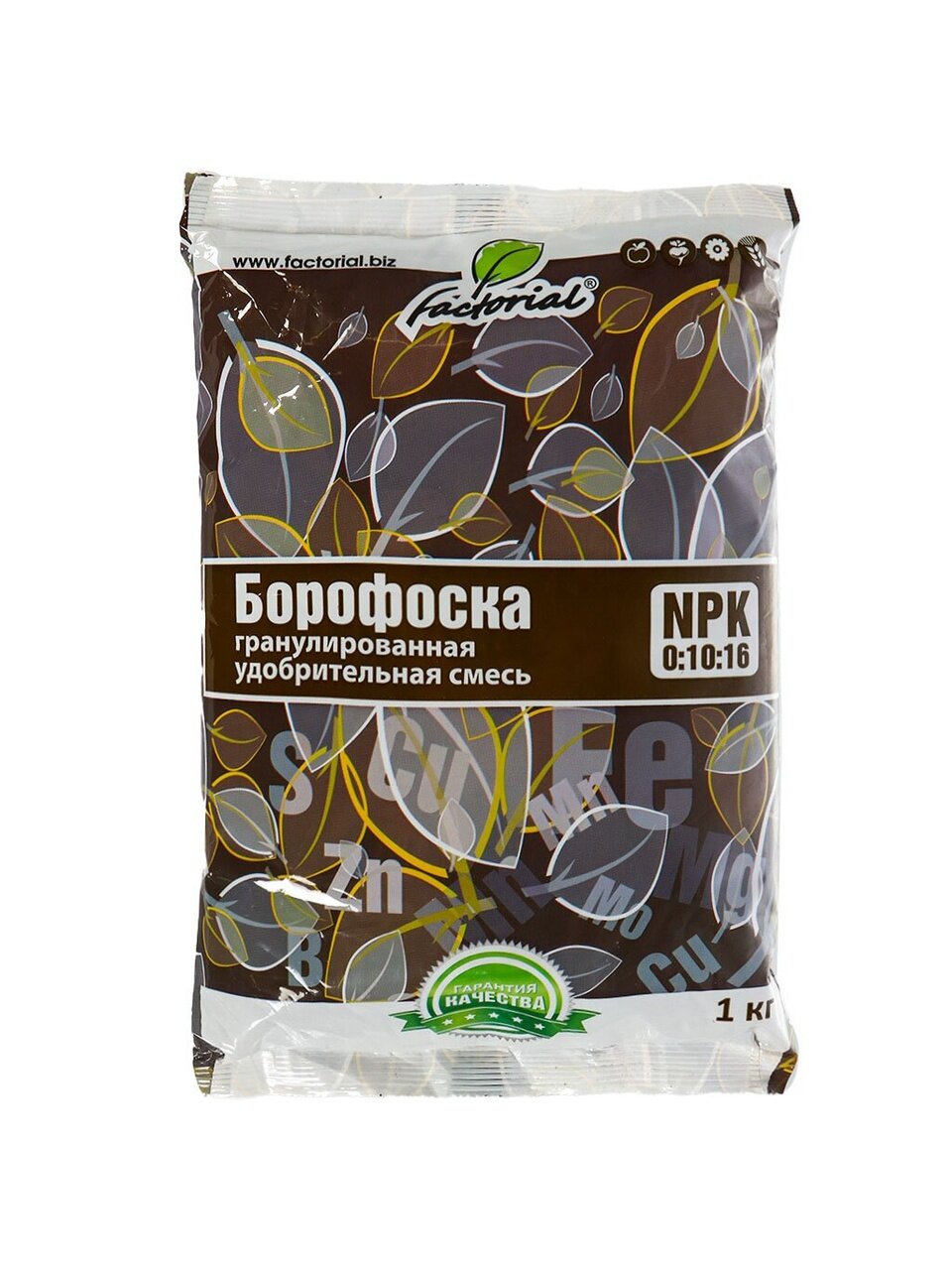 Удобрение Борофоска, минеральное, гранулы, 1 кг, Factorial