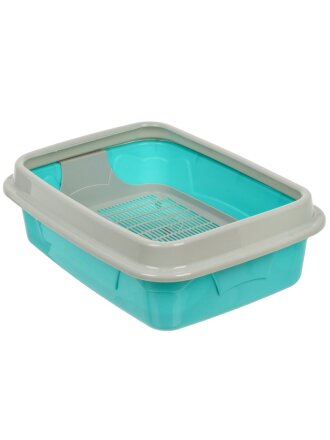 Туалет-лоток для кошек с сеткой, с бортиком, в ассортименте, 380-0235