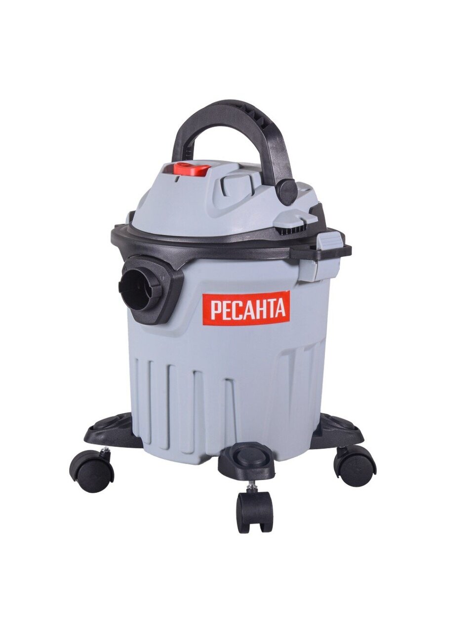 Пылесос строительный, Ресанта, ПС-1400/15, 1400 Вт, 15 л, сухая и влажная уборка, 130 м³/ч, 36 л/сек, 75/19/4