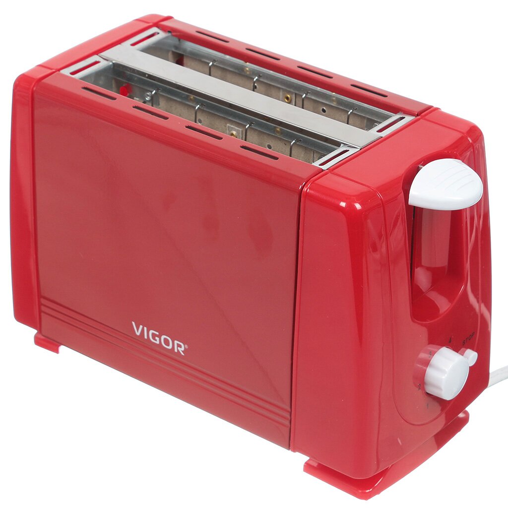 Тостер Vigor HX-6017, 0.75 кВт, красный