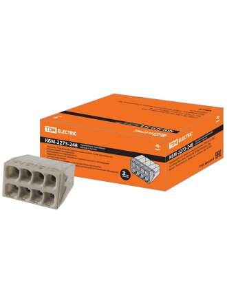 Клемма КБМ-2273-248, строительно-монтажная, с пастой, 2.5 мм², TDM Electric, SQ0517-0117