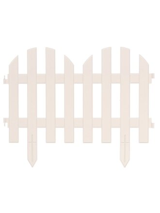 Забор декоративный пластмасса, Palisad, №4, 28х300 см, белый, ЗД04
