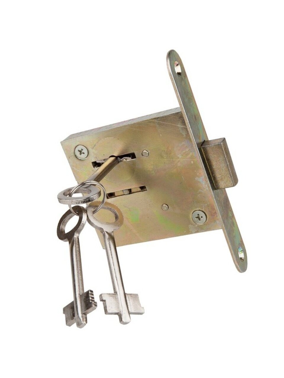 Замок врезной без защелки, Vrata, ЗВ8-4, 210270, без ручки, цилиндровый, серый