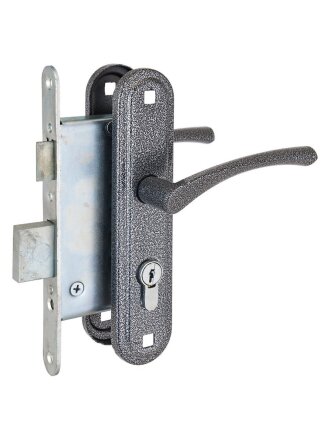 Замок врезной Стандарт, ЗВ4-3.07С, 7426, ручка в комплекте, серебро