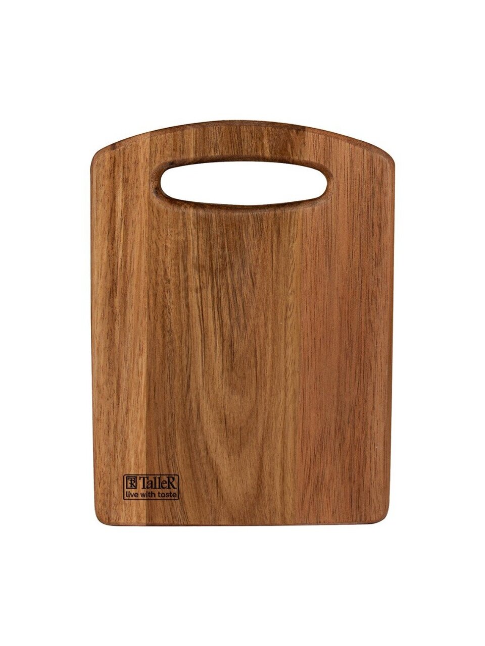 Доска разделочная акация, 28х20х1.5 см, с ручкой, прямоугольная, Taller, TR-52223