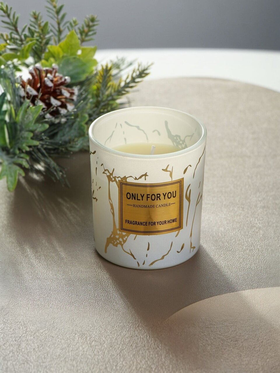 Свеча декоративная, 7.8х7 см, ароматизированная, в стакане, A330092