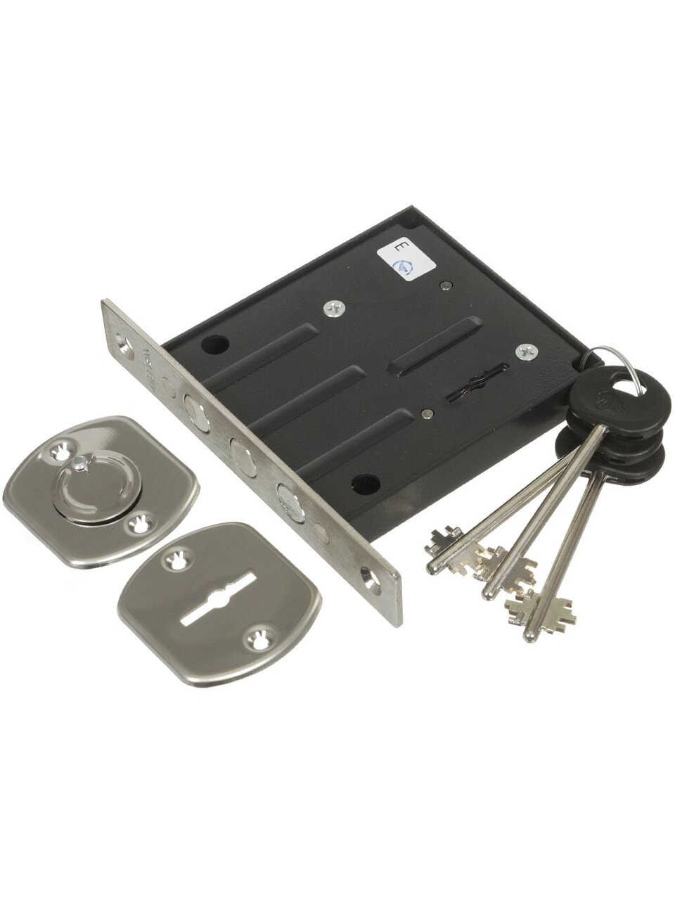 Замок врезной Меттэм, ЗВ8 802.0.0 -3 кл, 10264, без ручки, сувальдный, никель