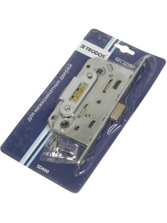 Защелка врезная, Trodos, SD600WC СР, 202042, магнит, без ручек и сердцевины, бесшумная, хром