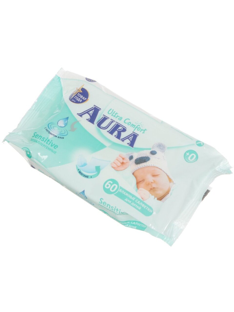 Салфетки влажные Aura, Ultra Comfort, детские, 60 шт, 6142