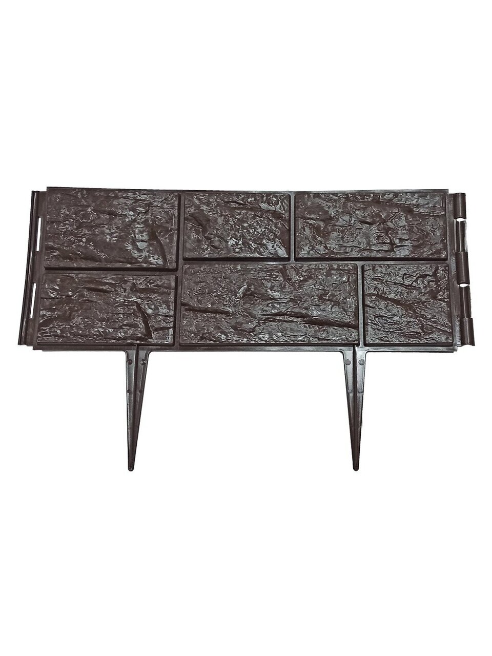 Бордюр декоративный пластмасса, Диорит, Старый дворик, 25х200 см, темно-коричневый, 46855