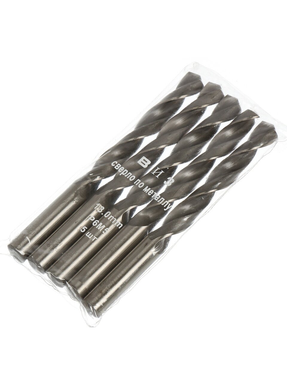 Сверло по металлу, 5 шт, ВИЗ, диаметр 13х101х151 мм, сталь Р6М5, 5001126