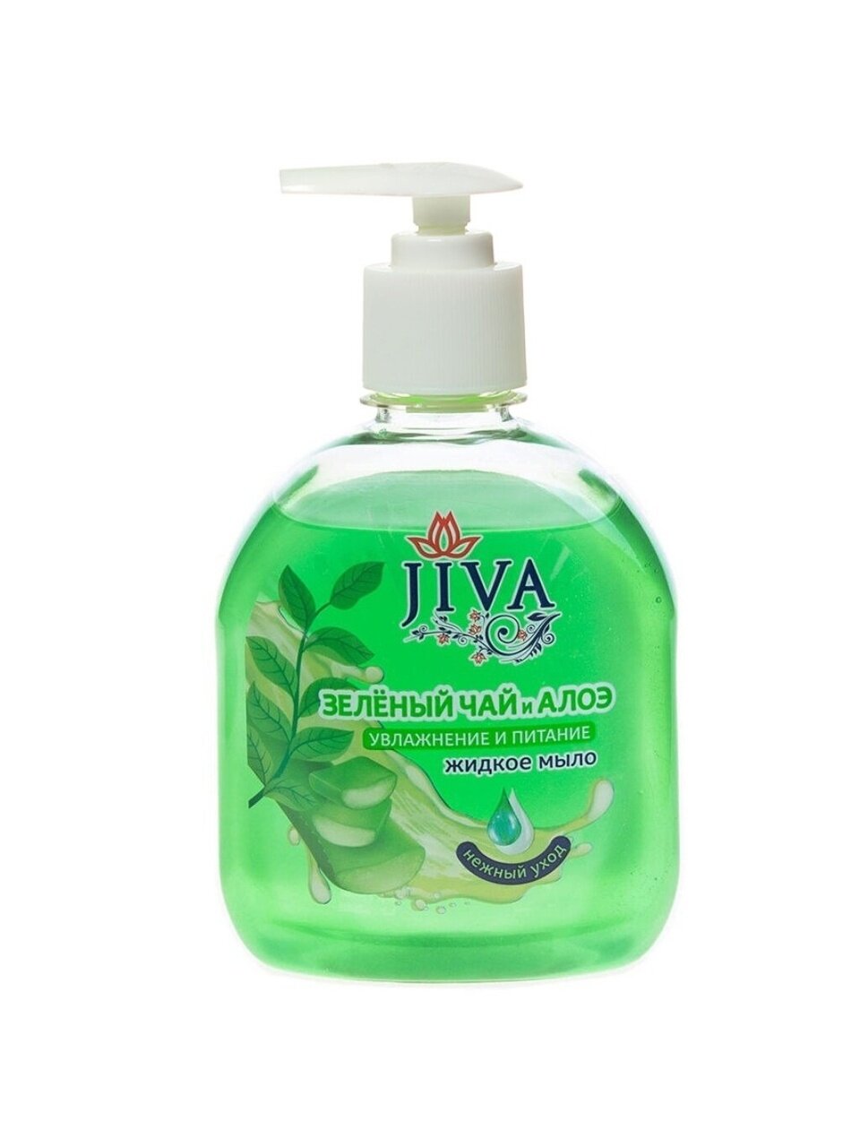 Мыло жидкое Jiva, Зеленый чай/алоэ, 300 мл