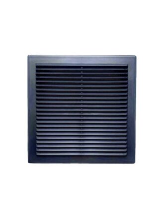 Решетка вентиляционная пластик, вытяжная, 240х170 мм, с сеткой, графит, Viento, Серия В, 1724В-графит