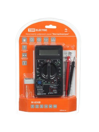 Мультиметр цифровой TDM Electric, Мастер Электрик М-830В, SQ1005-0001