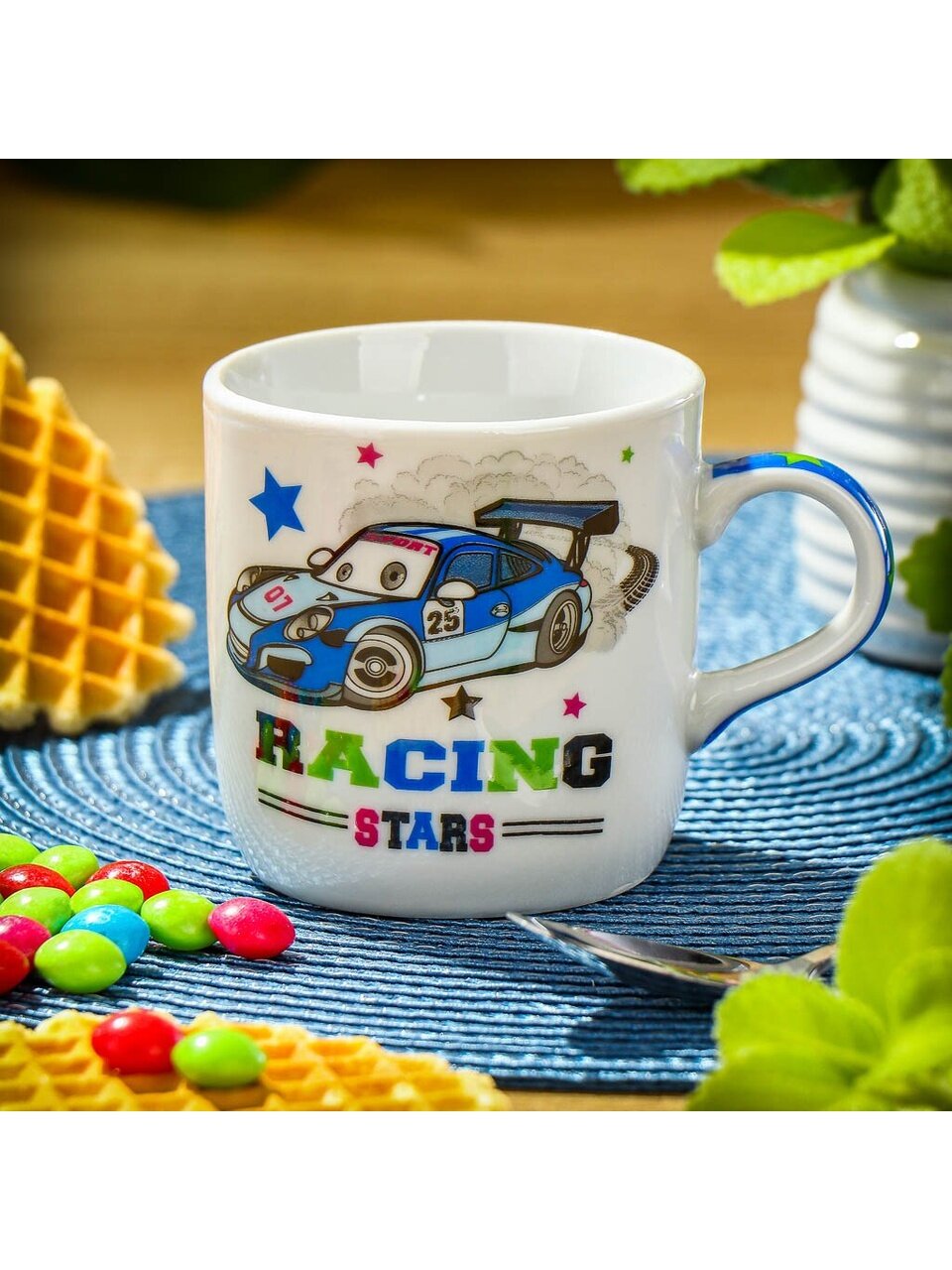 Кружка керамика, Крутой гонщик, 230 мл, Daniks, белая