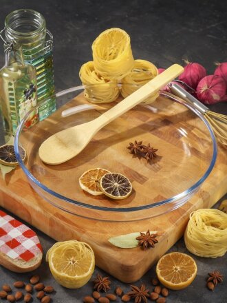 Форма для запекания стекло, 31.9х31.9х5 см, 2.95 л, круглая, Daniks, 45214