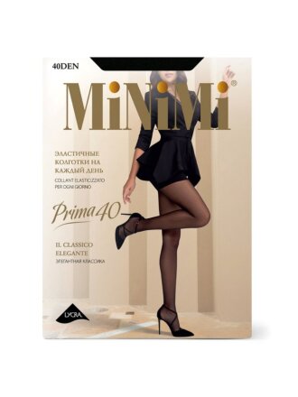 Колготки Minimi, Mini Prima, 40 DEN, р. 4, nero/черные, шортики