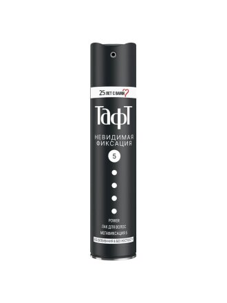 Лак для волос Тафт, Classic Power, невидимая фиксация, 225 мл