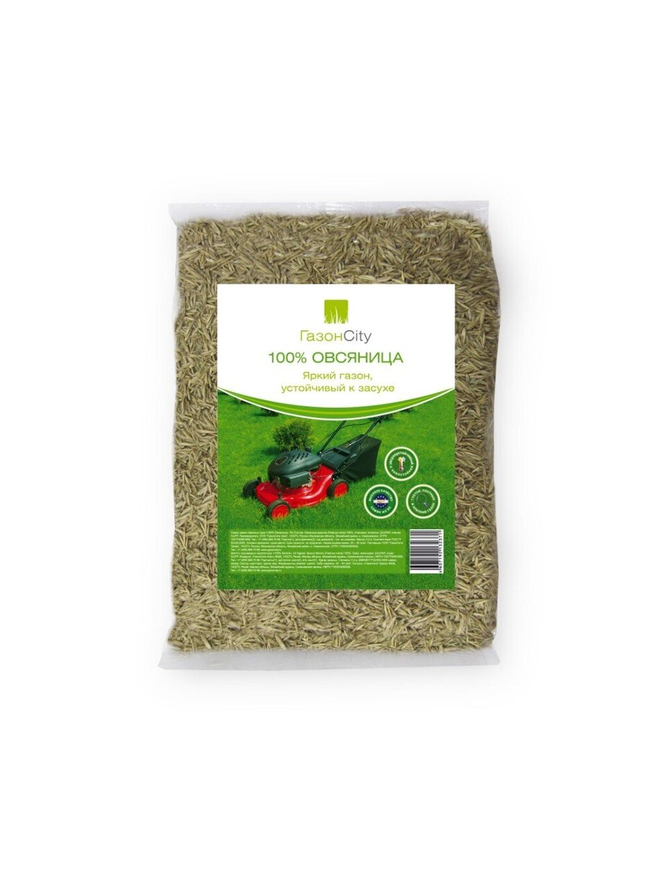 Семена Газон, Овсяница, 300 г, пакет, ГазонCity