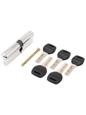 Личинка замка двери Аллюр, HD F 70-5К CP, 7 793, 70 мм, хром, 5 перфоключей