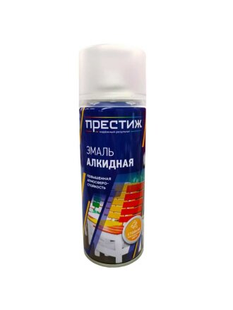 Эмаль аэрозольная, Престиж, универсальная, алкидная, матовая, белая, 425 мл