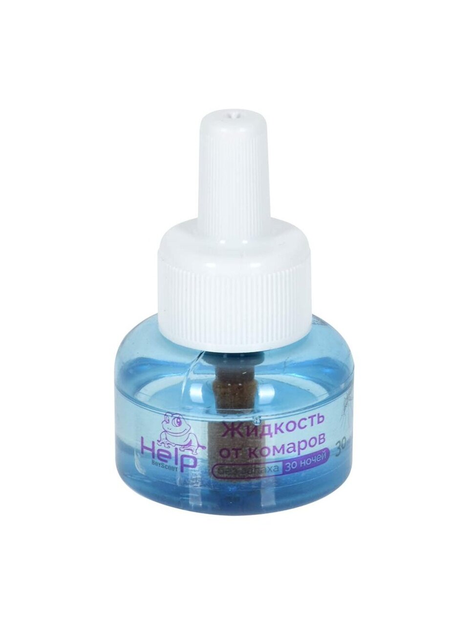 Репеллент от комаров, жидкость для фумигатора, 30 ночей,без запаха, Help, 30 мл