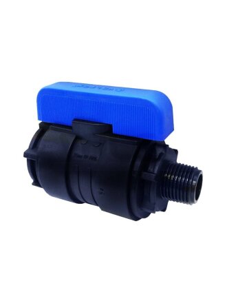 ПНД кран 3/4"-1", внутренняя/наружная, шаровой, Valfex, 1210026034100