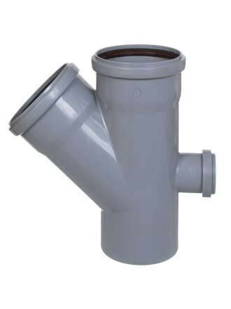 Крестовина канализационная одноплоскостная, 110х110х50 мм, 45 °, РосТурПласт, 36469