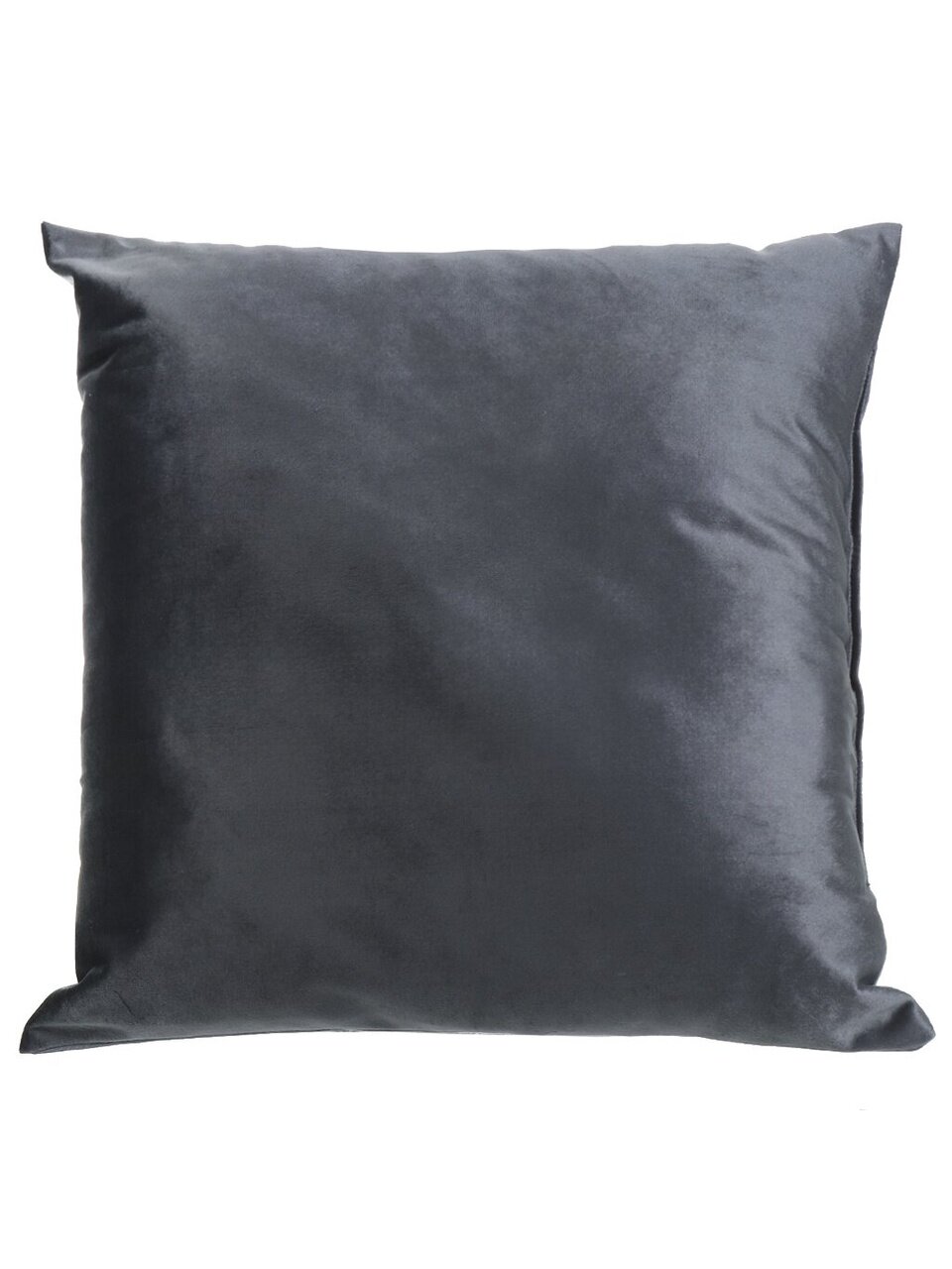 Подушка декоративная, 40х40 см, Бархат, 100% полиэстер, велюр, темно-серая