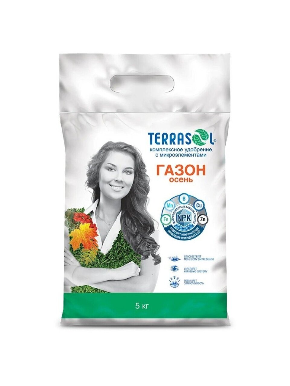 Удобрение Осень, для газона, 5 кг, Террасол